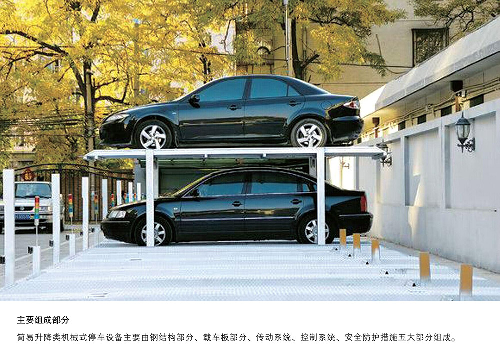 四川成都PJS2D1二层地坑简易升降停车设备主要组成部分.jpg