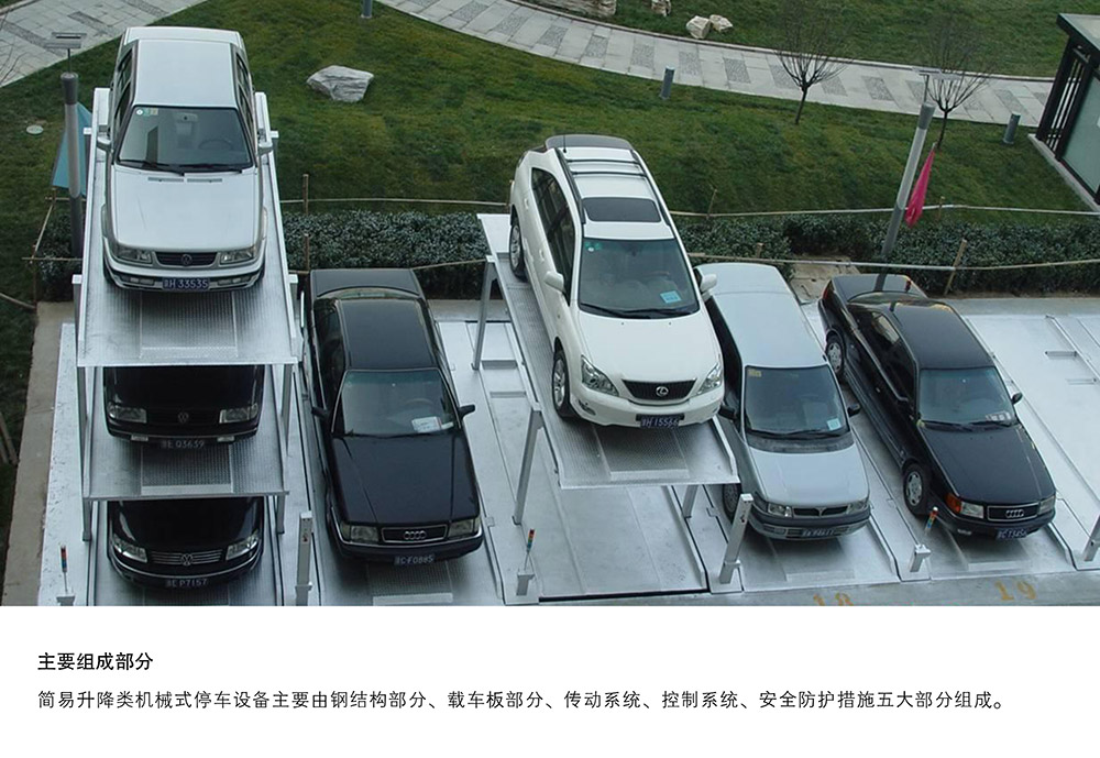 四川成都PJS4D3四层地坑简易升降停车设备主要组成部分.jpg